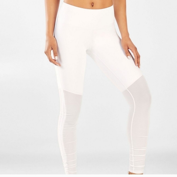 Fabletics Cashel Foldover PureLuxe Legging - Women's XS (White) - Picture 1 of 10